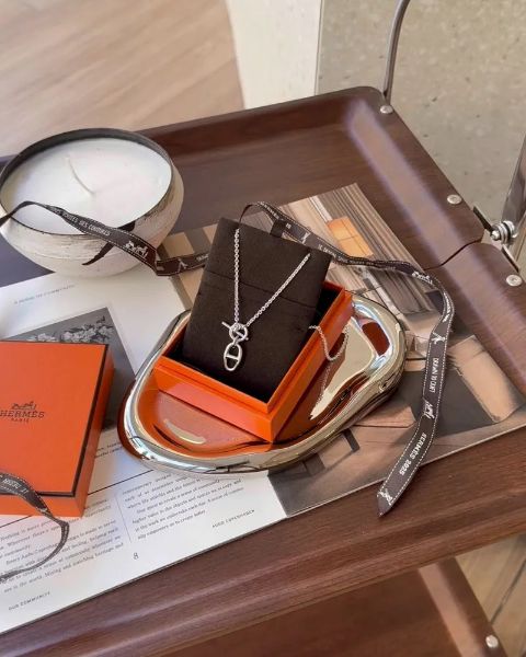 圖片 【HERMES】豬鼻子項鍊 銀色