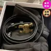 圖片 Celine 45AK93 女款平滑小牛皮 Triomphe 凱旋門 2.5 公分寬腰帶 黑色 80公分