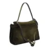 圖片 Balenciaga 789772 麂皮中款 Rodeo 包 卡其綠色/復古銀釦