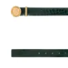 圖片 Versace Medusa Biggie 3公分寬中性款鱷魚壓紋皮革腰帶 80/85公分 綠色/金釦