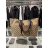 圖片 Gucci 802166 GG Shopper 大款托特包 米色及烏木色