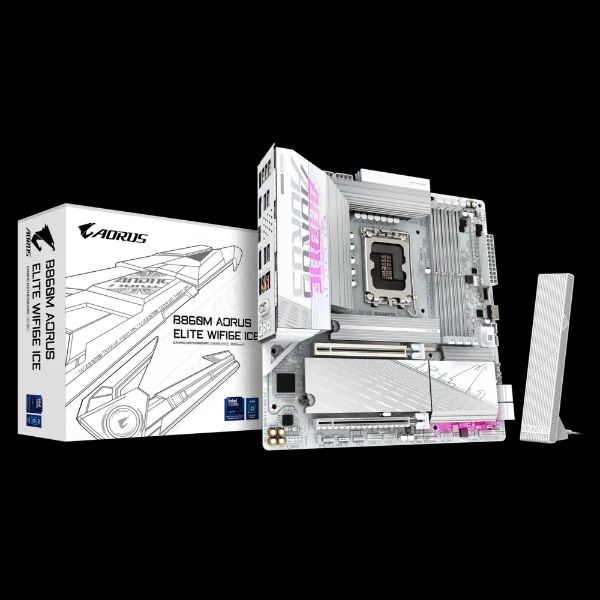 圖片 技嘉 B860M AORUS ELITE WIFI6E ICE(冰魄白)(M-ATX/LAN2.5G+無線)12+1+2相
