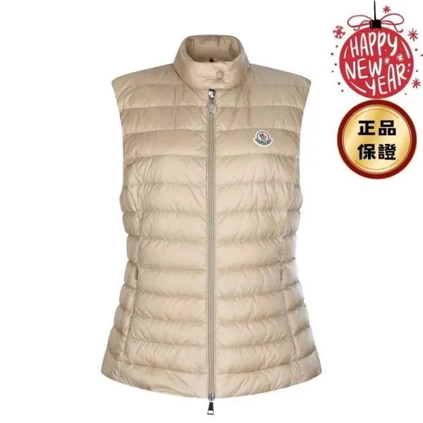 圖片 Moncler 女款 Igens 修身羽絨背心 米色 1S/2M/3L/4XL 【新年限時特賣】