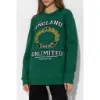 圖片 Burberry 80650471 女款 Harper 學院風衛衣上衣 綠色 L/XL