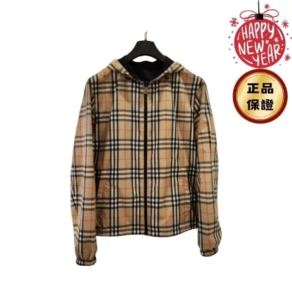 圖片 Burberry 男款 81103711 雙面兩穿 Vintage 格紋連帽外套 XS/S/M/L