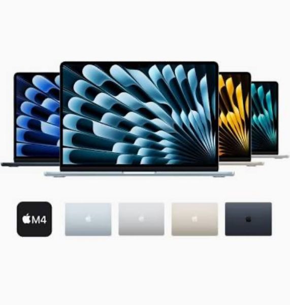 圖片 Apple 15吋 MacBook Air 搭配 Apple M4 晶片 10 核心 CPU 10 核心 GPU 16GB 512GB SSD