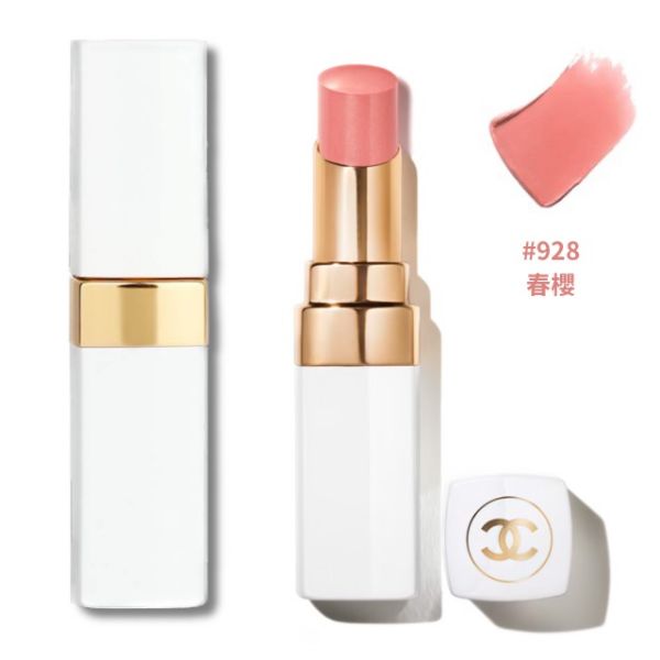 圖片 CHANEL 香奈兒彩妝 COCO持色柔霧潤唇膏 3g 白管 #928春櫻 PINK DELIGHT- 溫柔粉/2023春季限量彩妝