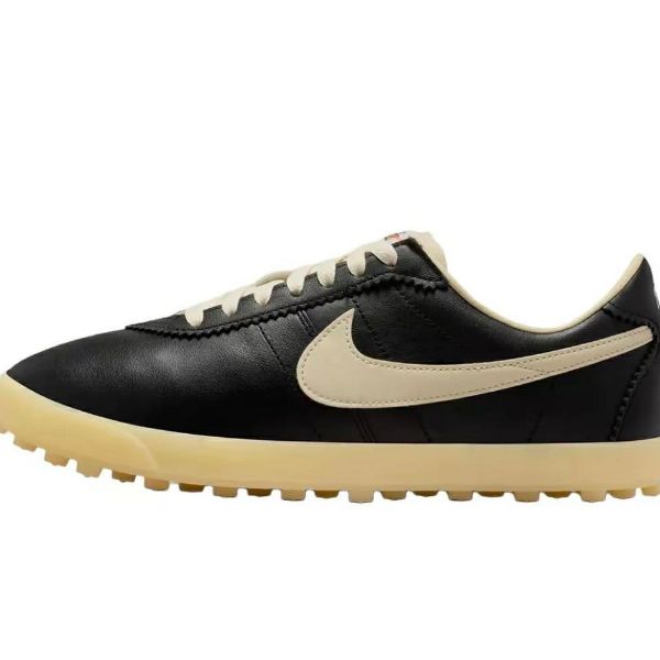 圖片 NIKE W ASTROGRABBER LTHR 黑色 MEOVV LISA同款 復古 皮革 鬆餅格紋 休閒鞋 II1259-001