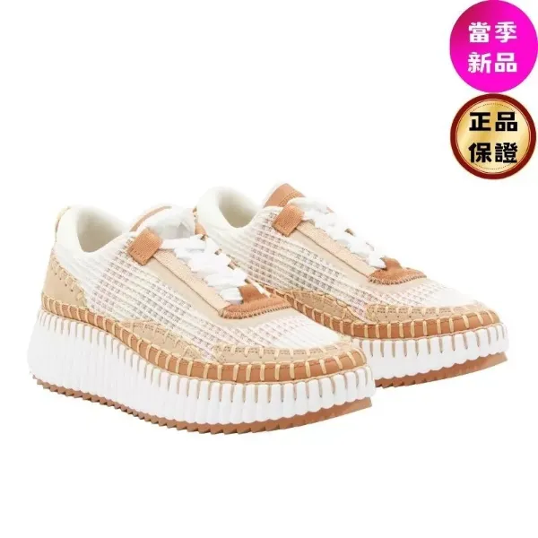 圖片 Chloe 女款 Nama 對比色多彩環保運動鞋 增高5公分 肉桂棕 IT 36/37/38/39/40