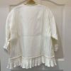 圖片 Hermes 奶油白裙邊七分袖上衣