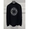 圖片 Stone island 石頭島 經典 前後 圓圈羅盤設計 黑色 長袖 大學t