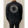 圖片 Stone island 石頭島 經典 前後 圓圈羅盤設計 黑色 長袖 大學t