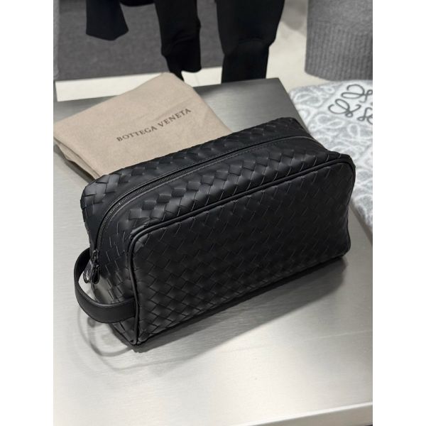 圖片 BV 經典 黑色 編織設計 超缺貨 寬版 手拿包