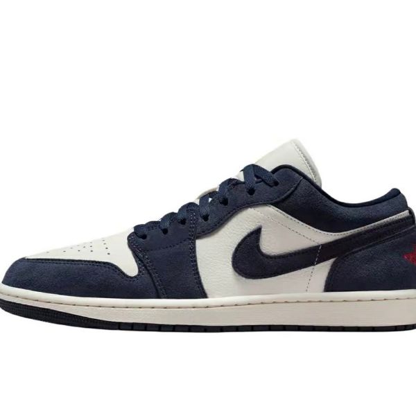 圖片 AIR JORDAN 1 LOW OBSIDIAN 午夜藍 男款 休閒鞋  IO7448-400