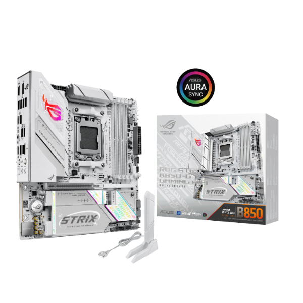 圖片 華碩 ROG STRIX B850-G GAMING WIFI(白)(M-ATX/Intel 2.5G+Wi-Fi 7)14+2+1相