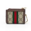 圖片 Gucci Ophidia 印花帆布紅綠織帶拉鍊零錢包(699530-烏木)