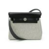 圖片 Hermes Herbag 20 銀釦帆布手提/肩背兩用包(黑)