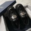 圖片 Dior 秀款黑銀字母騰紋樂福鞋