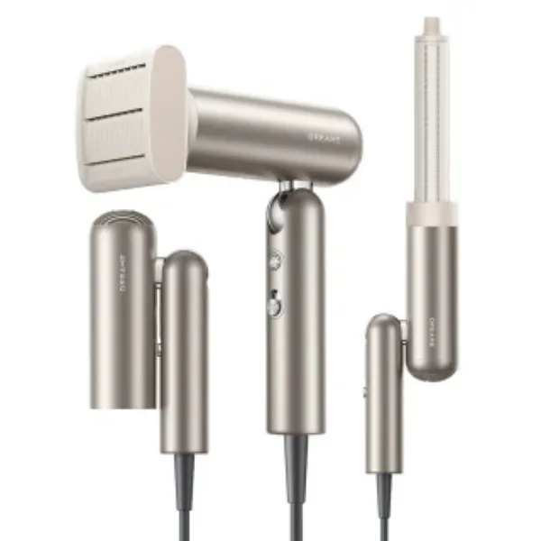 圖片 Dreame 追覓科技 Pocket 魔術折疊高速吹風機 低壓版110V 鈦金色(直捲吹三用/180度折疊/300g超輕量) 