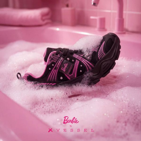 NICEDAY 代購 Xvessel x Baebie 芭比 聯名 美式 復古 厚底 增高 蝴蝶結 粉色 黑色 粉黑 S25X68BP