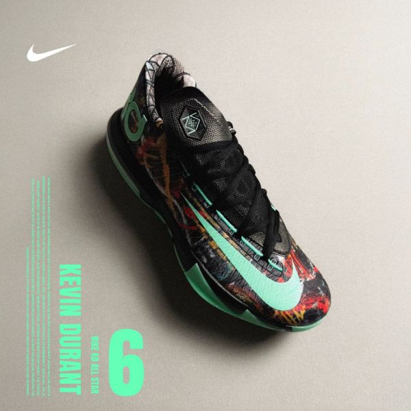 NICEDAY 現貨 NIKE KD 6 ASG 杜蘭特 6代 復刻 全明星 夜光 綠 黑綠 籃球鞋 實戰 FQ8356-900