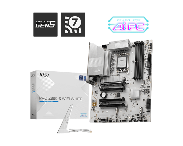 圖片 微星 PRO Z890-S WIFI WHITE(ATX/LAN 2.5Gb+Wi-Fi 7/雪白版)12+1+1+1相