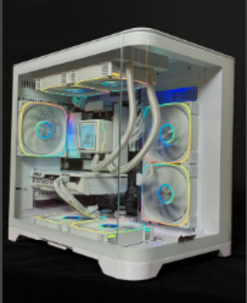 全白海景房！LCD水冷螢幕~可以自訂喜歡的照片!$ 37000 R5 9500F +5060電競主機