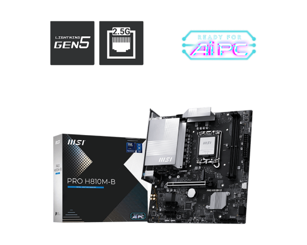 圖片 微星 PRO H810M-B(M-ATX/LAN 2.5Gb/註四年/2DIMM)6+1+1+1相供電