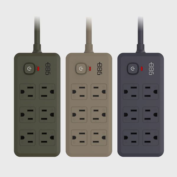 圖片 ＋886｜極野家 V2 HPS2160 1開6插雙排延長線 