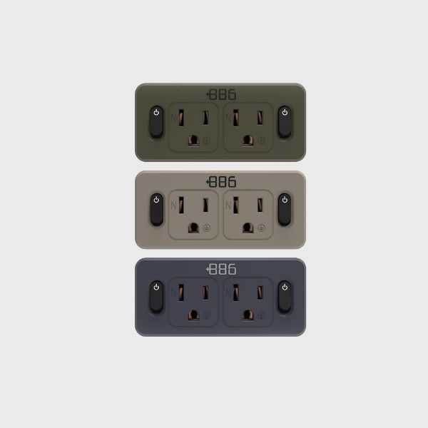 圖片 ＋886｜極野家 V2 HWS2220 2開2壁插轉接器 