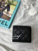 圖片 Chanel cf 黑金 荔枝皮 側邊拉鏈三折短夾  很久沒遇到啦