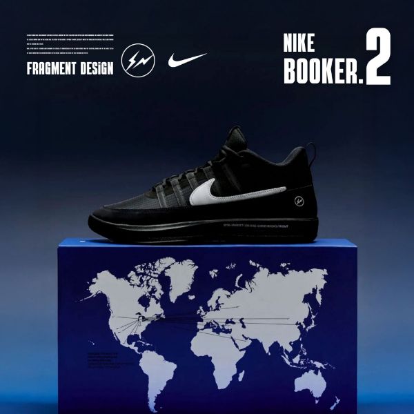 NICEDAY 代購 Fragment x Nike Book 2 藤原浩 閃電 閃電藍 深藍 黑藍 黑 白勾 IO9950-900