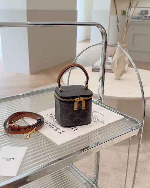 圖片 【CELINE】旋門手提小盒子 深老花