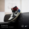 NICEDAY 代購 Union La × Fragment Design × Air Jordan 1 三方聯名 藤原浩 閃電 藍 白 紅 IO7847-002