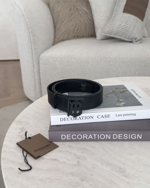 圖片 【BURBERRY】TB 皮帶 全黑