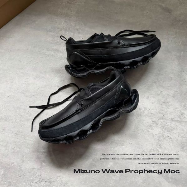 NICEDAY 代購 Mizuno Wave Prophecy Moc 美津濃 黑色 黑 全黑 樂福鞋 簍空 D1GD261401-1