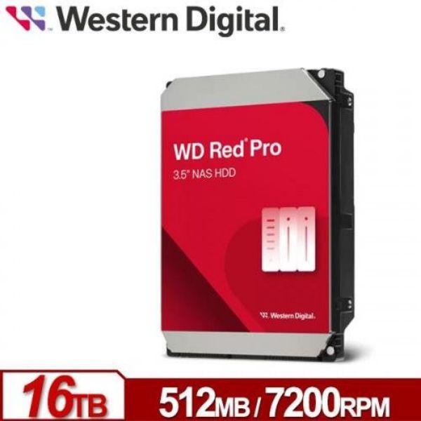圖片 WD 16TB【紅標PRO】512M/7200轉/5年保 (WD161KFGX)