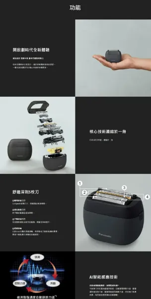 圖片 Panasonic 國際牌日製旗艦掌上型五枚刃 電動刮鬍刀 ES-PV3A (ES-PV6A同款) 電鬍刀 藤原浩同款