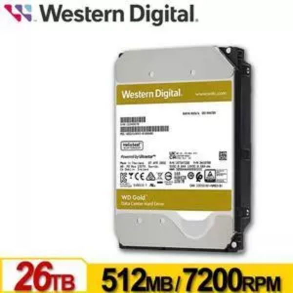 圖片 WD 26TB【金標】512MB/7200轉/5年保 (WD261KRYZ)