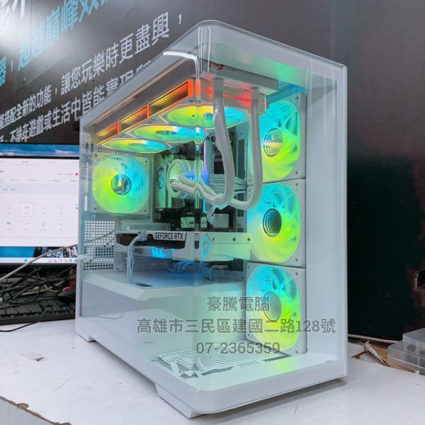 圖片 萌兔21號 AMD R7 7700 MPK 獨顯 RTX5060 TRIO 8G 白龍 電競主機 白色海景房