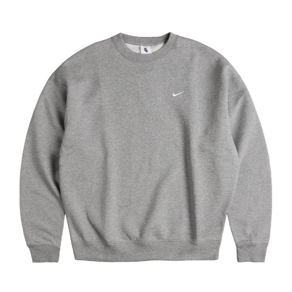 圖片 Nike SOLO SWSH FLC CRW 男款 灰色 大學T 休閒 衛衣 長袖 上衣 DX1362-063