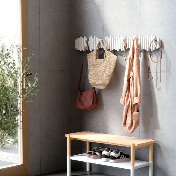 圖片 umbra｜PICKET 皮特掛鉤門式收納架設計居家家飾衣架掛架