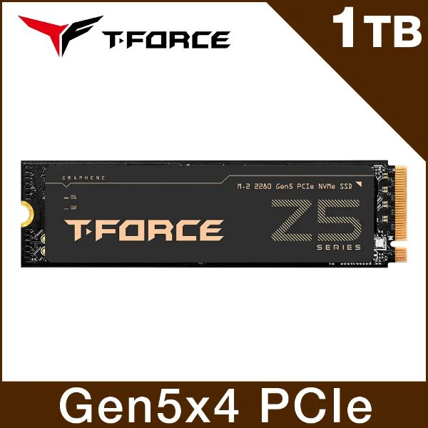 圖片 十銓 T-ForceZ540黑武士(石墨烯)1TB/Gen5/讀11700/寫9500/DRAM快取【五年保】