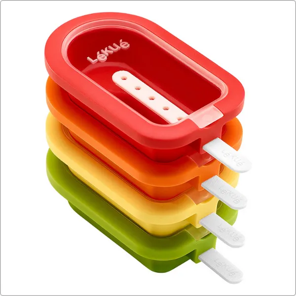 圖片 LEKUE｜ 好堆疊冰棒模4入(95ml) 製冰模型廚具用品