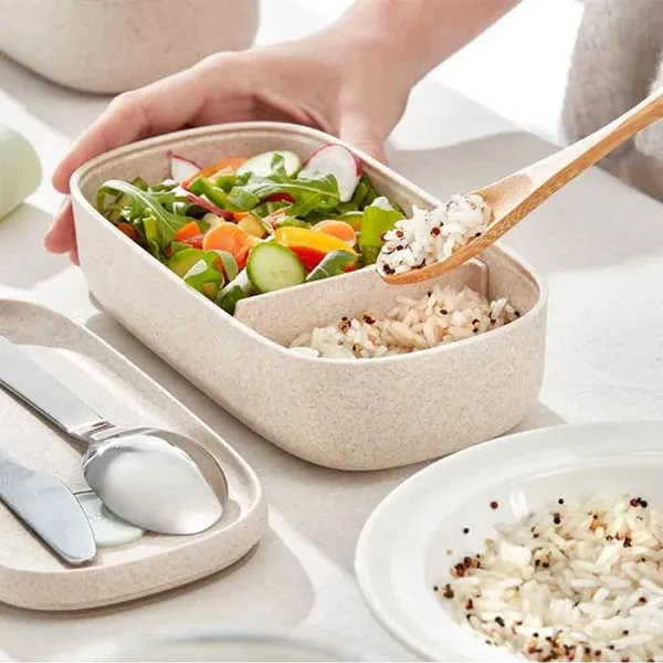 圖片 LEKUE｜ 雙層便當盒組(500ml) 環保收納餐盒廚具用品