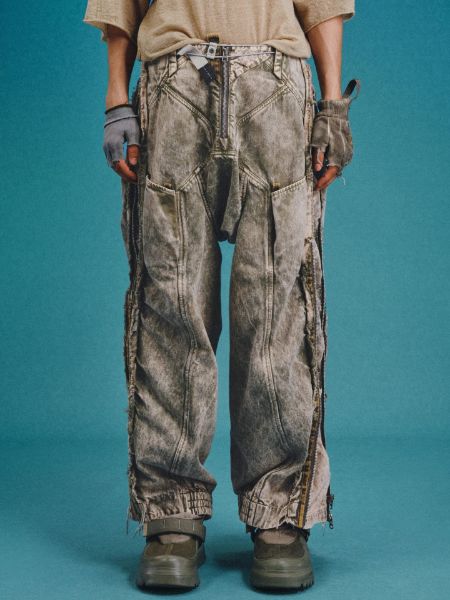 Hamcus DUSZEN EX-6 / Wayfarer‘s Heavy-Wash Tassel-Striped Jeans TM00725-1(QS)