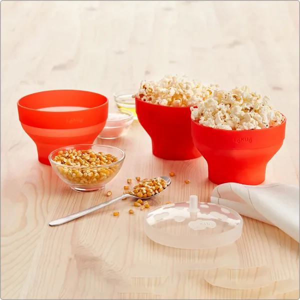 圖片 LEKUE｜爆米花料理盒 橘12.5cm 食品收納盒收納碗