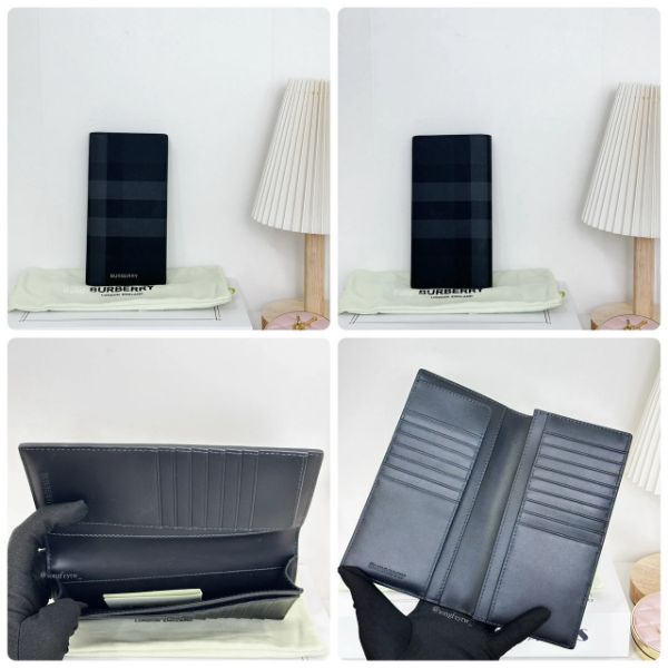 圖片 Burberry 男款 經典格紋 對開薄長夾