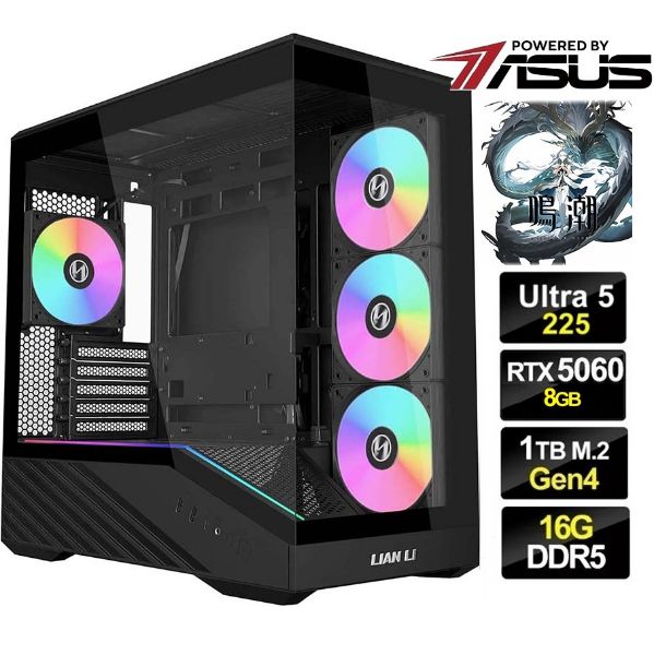 圖片 鳴潮】全新 十核 Ultra 5 華碩 B860 超頻雙扇 RTX5060 飇16G 電競 金牌 電腦 主機