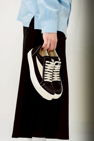 Rick Owens DRKSHDW Vintage Low "Black Milk Fleece" DU01F4803